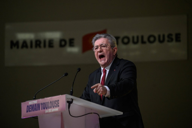 Jean-Luc Mélenchon à Toulouse, le 22 janvier 2026. ( AFP / ED JONES )