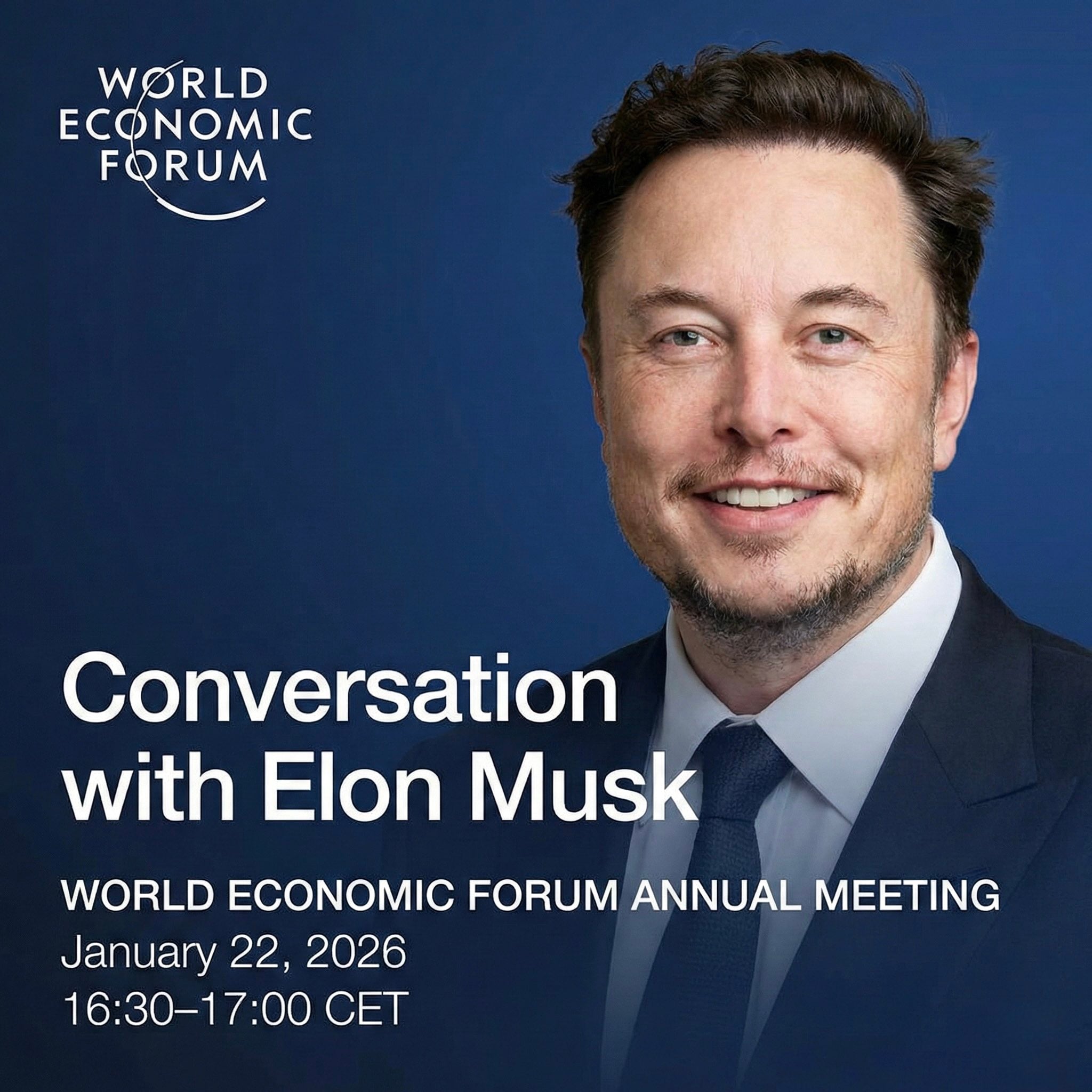 Elon Musk Davos Forum Economique Mondial 2026 Conference