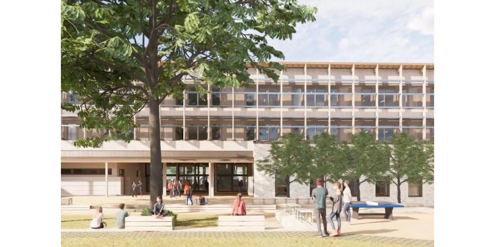 En parallèle, un parking de 40 places, une salle des parents, une salle des partenaires, un auditorium de 90 places et une salle polyvalente seront également construits sur le site.  Photo Dr Nunc Architectes