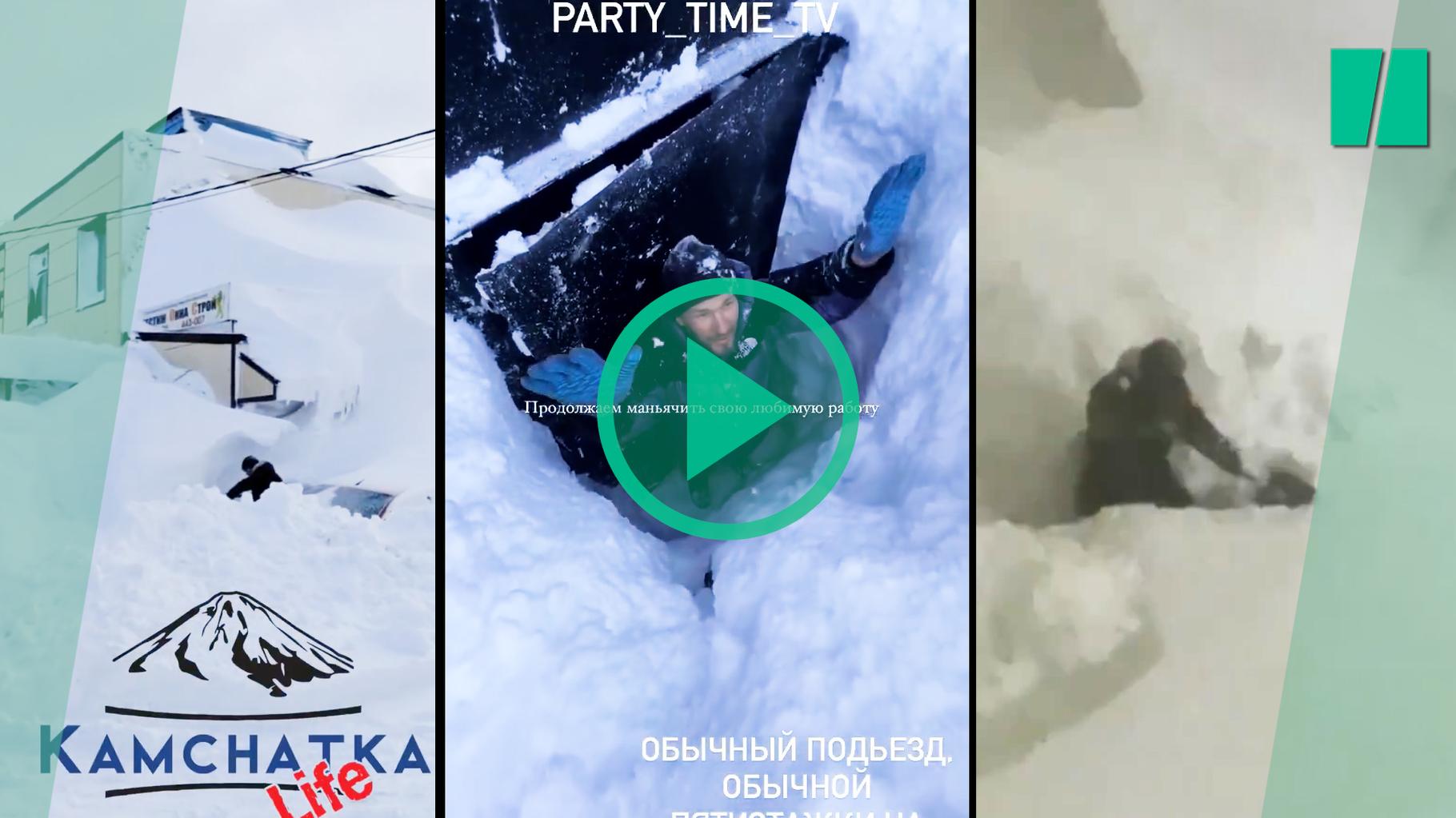 D’incroyables chutes de neige ont enseveli des maisons entières dans cette région de Russie