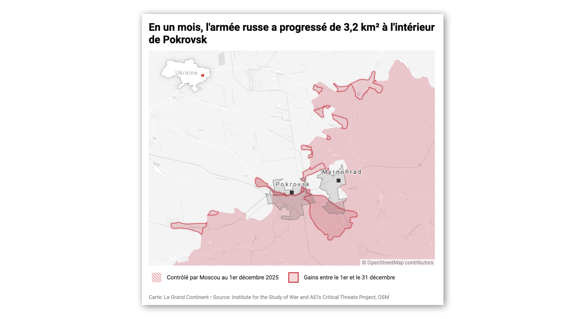 À Pokrovsk et Myrnohrad, la progression russe ne cesse de ralentir