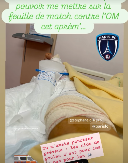 Thomas Sotto s'est adressé au coach du Paris FC depuis son lite d'hôpital