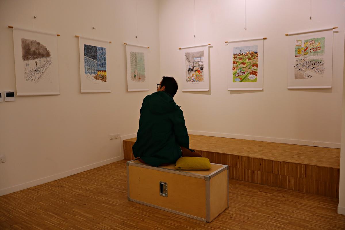 une critique de la ville dévorante grâce aux dessins décalés de Martin Étienne