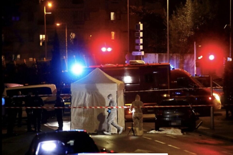 La police sur les lieux du meurtre à Nice.