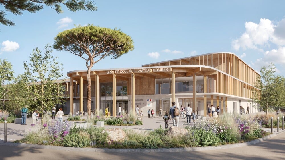 Ossature bois, toits végétalisés... la future école de Château-Gombert à Marseille se dévoile