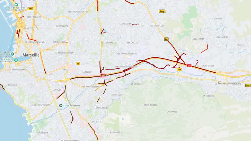Le trafic routier est perturbé ce samedi 10 janvier sur l'autoroute A50 dans le sens Marseille - Aubagne en raison d'un accident survenu au niveau de l'aire de la Pomme.