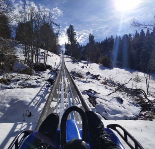 Luge sur rail lac blanc
