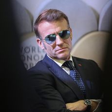 Emmanuel Macron au Forum économique mondial de Davos le 20 janvier 2026.