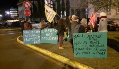 Mobilisation de la Confédération paysanne à Grenoble après le placement en garde à vue de syndicalistes paysans