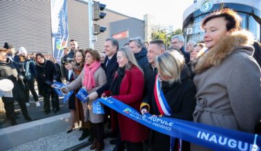 Dernière inauguration de l'extension du tramway T3 à Marseille pour Martine Vassal