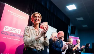 Karine Traval-Michelet a conclu son message en adressant des vœux de santé, de bonheur et de réussite à l’ensemble des habitants. © Léo Arcangeli
