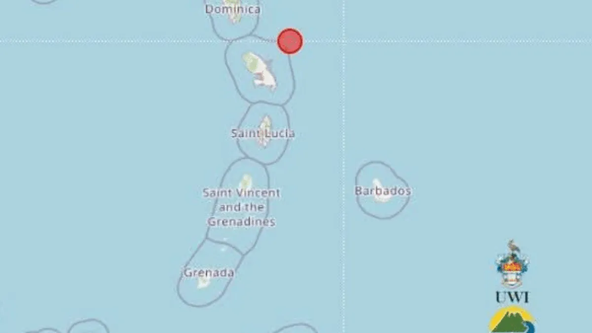 Séisme de magnitude 5,7 ressenti en Martinique ce vendredi 2 janvier