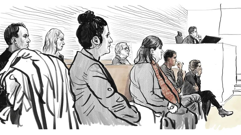 Les parents de Lisa et leurs proches, parties civiles.