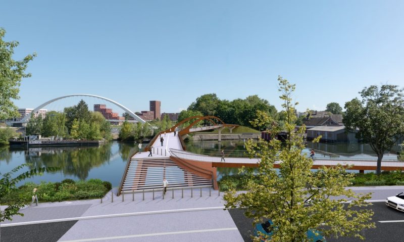 Passerelle Dusuzeau citadelle deux rives esplanade