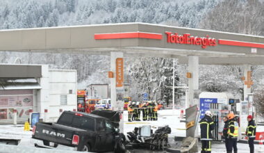une voiture percute une pompe à carburant sur la station Total de la RN57, la station fermée pour une durée indéterminée