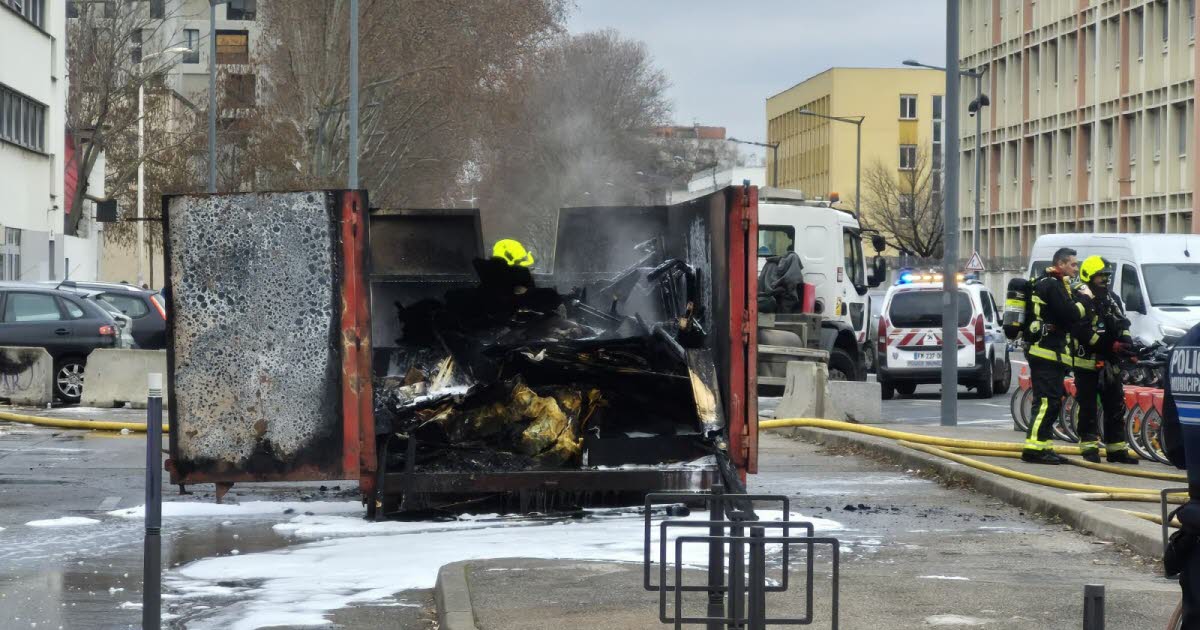 Rhône. Un conteneur de chantier prend feu dans le 7e arrondissement de Lyon