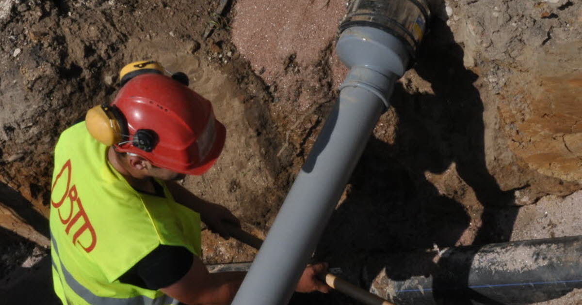des travaux en cours sur le réseau assainissement