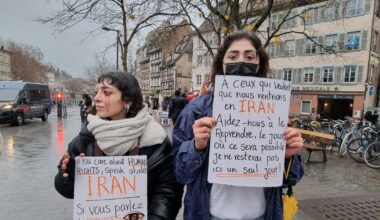manifestation en soutien au peuple iranien place Kléber