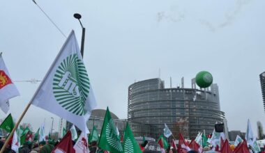 Lorraine. Des dizaines d’agriculteurs meusiens manifestent devant le Parlement européen à Strasbourg