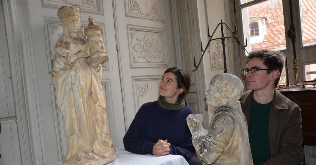 Semur-en-Auxois. Découvertes dans un jardin, deux sculptures de la fin du Moyen Âge mises aux enchères chez Daguerre
