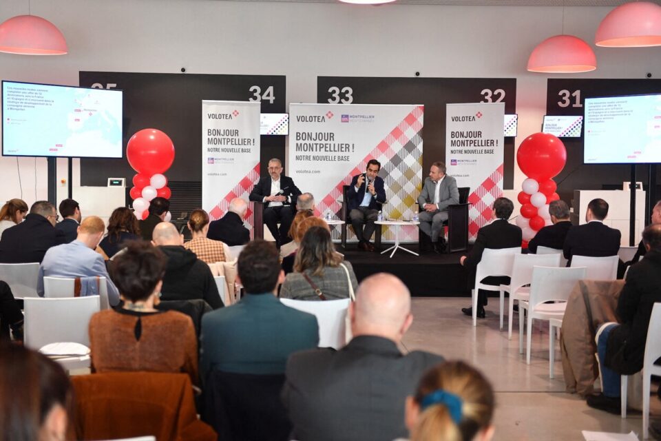 Gilles Gosselin, Carlos Muñoz, et Emmanuel Brehmer confirme l'ouverture de 4 nouvelles lignes dès cet automne au départ de Montpellier