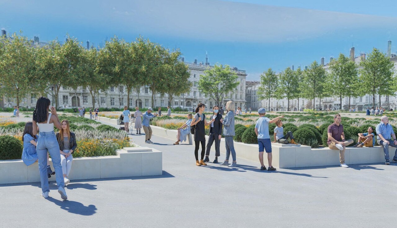 Lyon. Aulas sort son projet de végétalisation de la place Bellecour, voici ce qu'il propose
