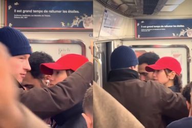 Incognito dans le métro, Dua Lipa et son fiancé Callum Turner en plein escapade romantique sur la ligne 12, le 26 janvier 2025 à Paris.