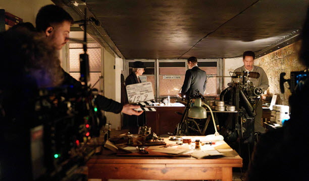 Sur le tournage lyonnais de L’Affaire Bojarski . Photo fournie/Emmanuelle Firman/Auvergne-Rhône-Alpes Cinéma