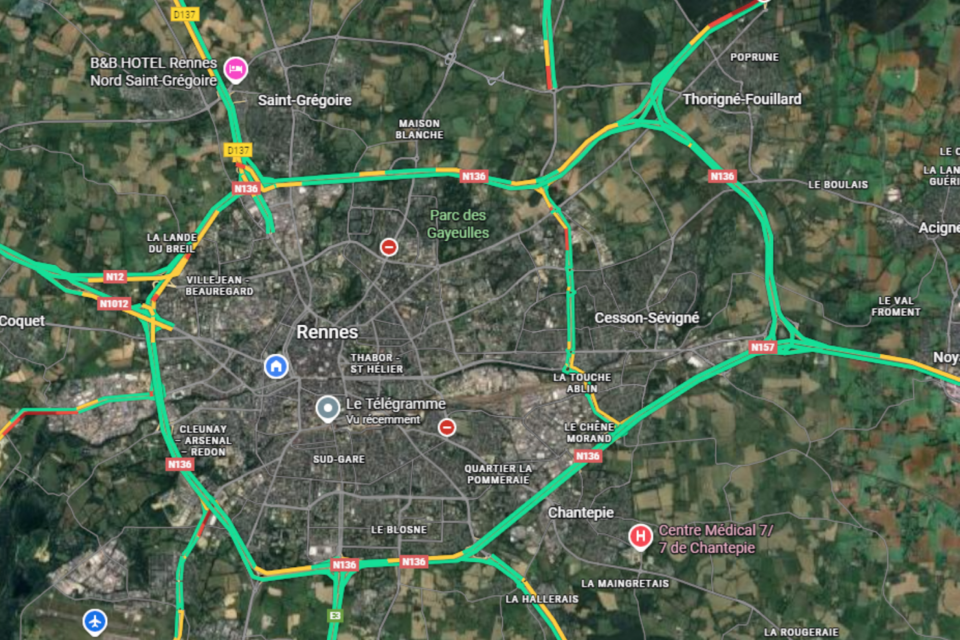 L'état du trafic à 7h45, mercredi 7 janvier 2026.
