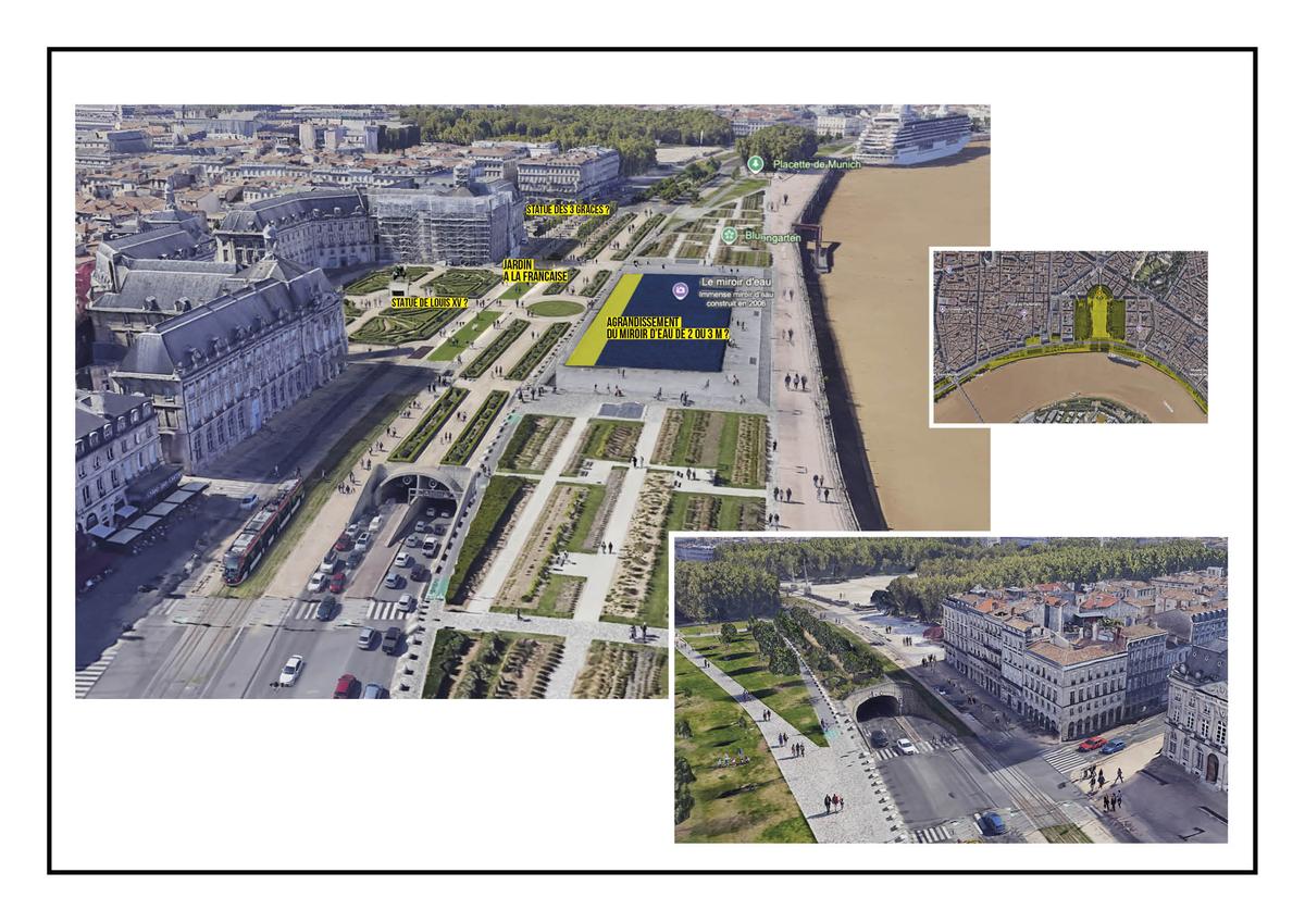 L’illustration du « tunnel routier » imaginé par Yves Simone entre la place de la Bourse et les Quinconces.