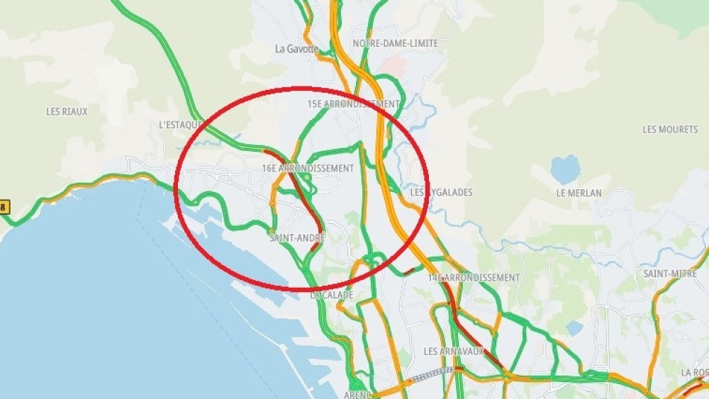 Un accident perturbe le trafic sur l'A55 à Marseille