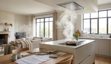 sans cette installation, la cuisine ouverte empeste tout le salon