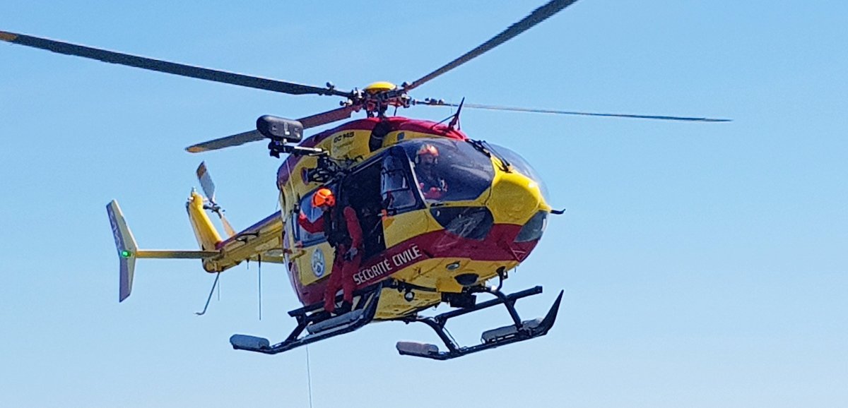 Près d'Yvetot. Un jeune automobiliste de 17 ans héliporté au CHU de Rouen après un grave accident