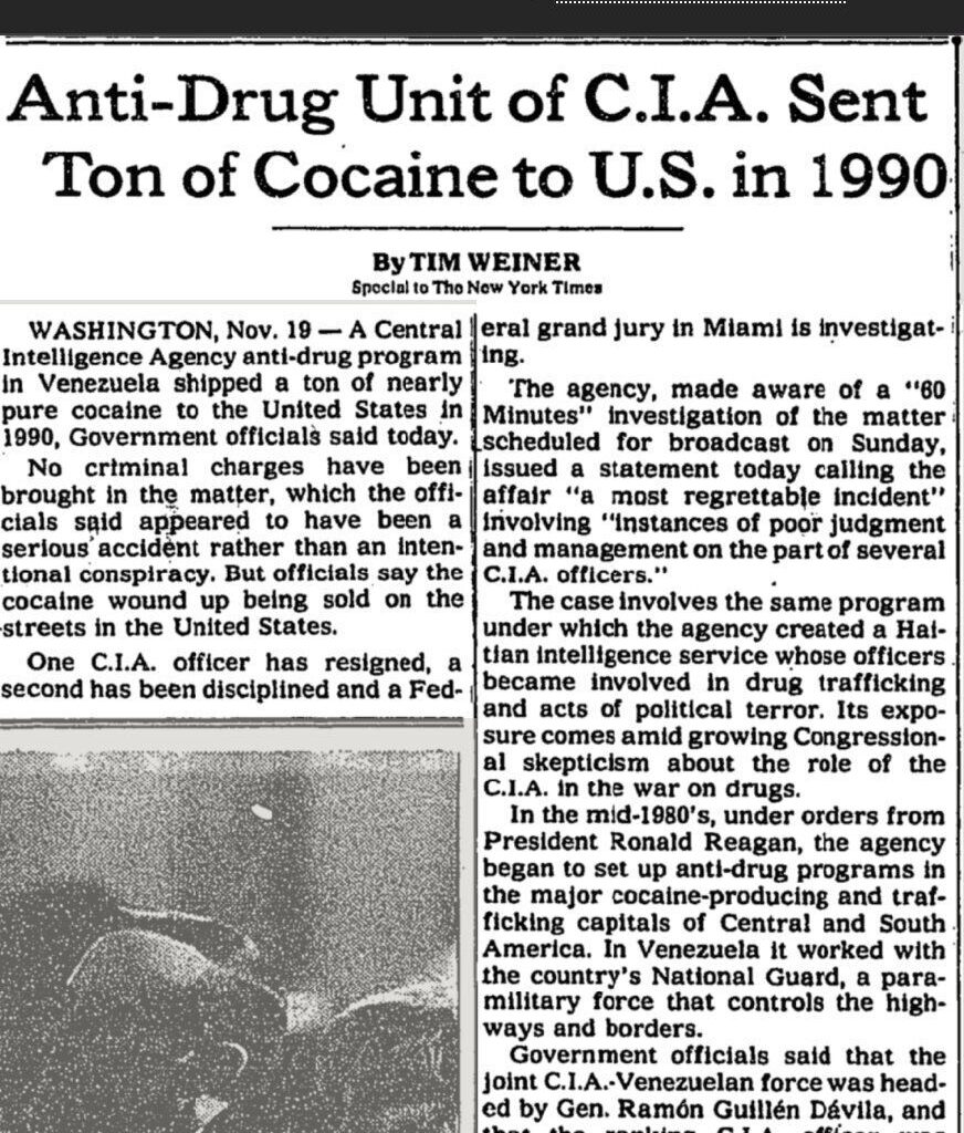 Qui a importé de la coke aux USA ? La CIA ! – CAPJPO EuroPalestine