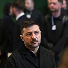 Volodymyr Zelensky au Forum économique mondial de Davos le 22 janvier 2026.