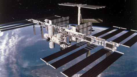 Vue d'artiste de l'ISS. Image NASA