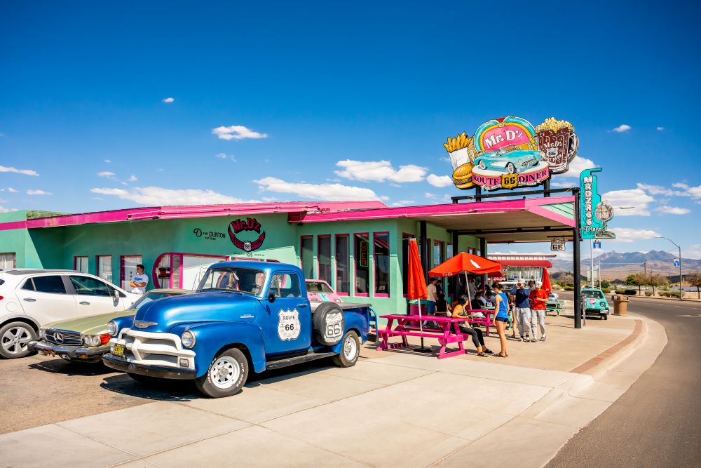 drive in usa pick up bleu