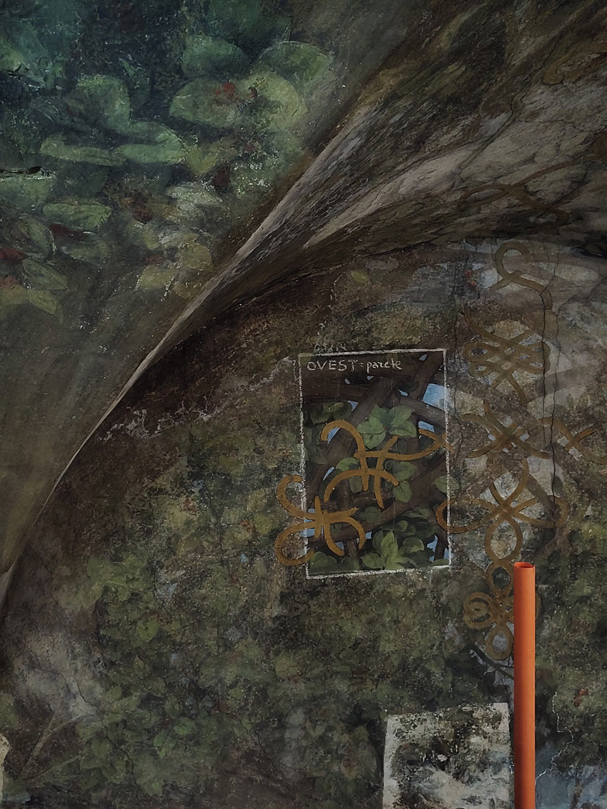 Détail de différentes étapes de la restauration des fresques retrouvées à la fin du XIXe siècle au château des Sforza à Milan © Comune di Milano / Castello Sforzesco