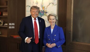 Donald Trump et Ursula von der Leyen, le 16 juin 2025, au Canada