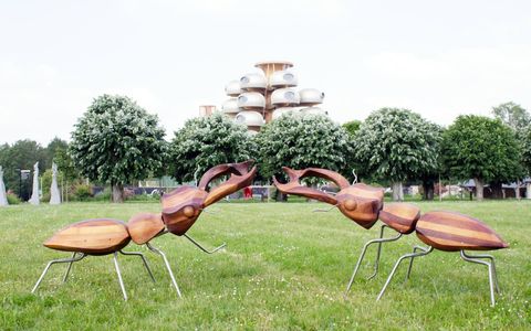 Parc des sculptures à Piré-Chancé.