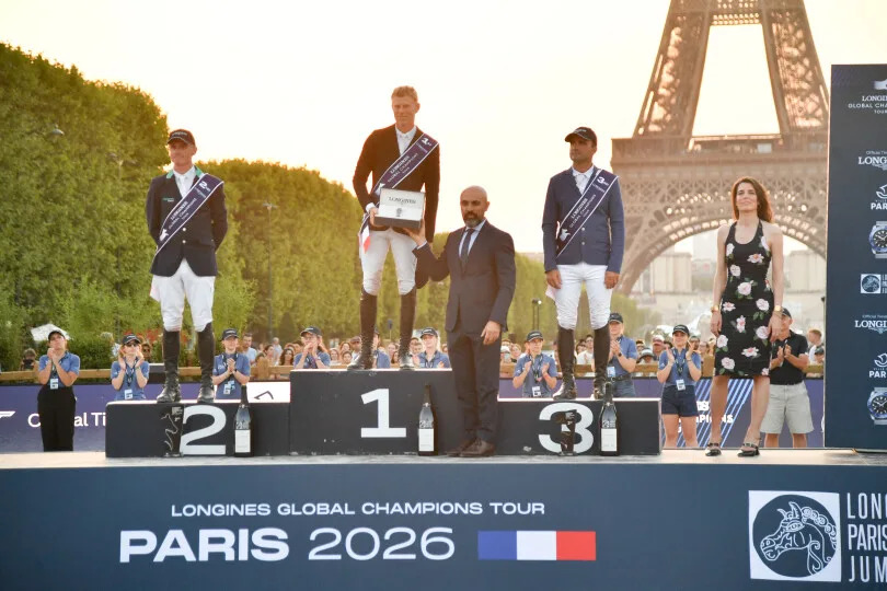 à la remise du Longines Global Champions Tour Grand Prix présenté par la ville de Paris à l’occasion du Longines Paris Eiffel Jumping