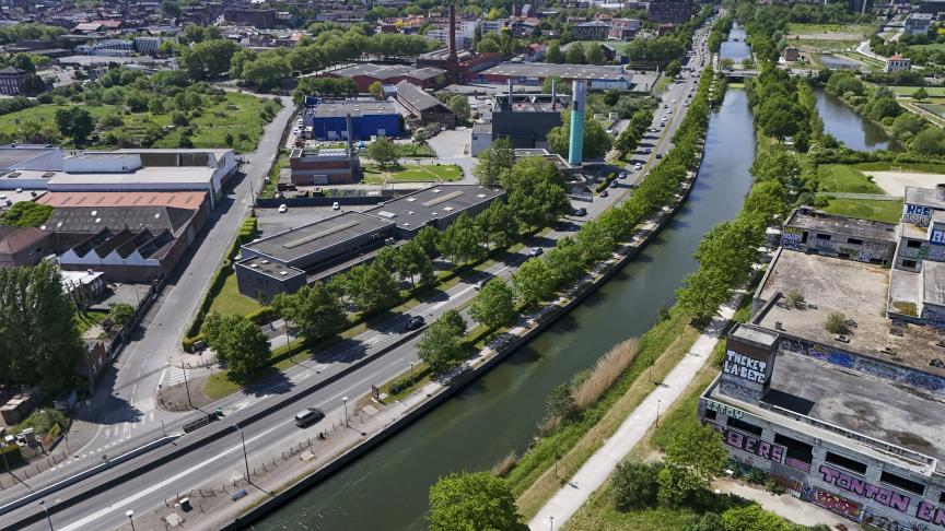Le canal de Roubaix, ici au niveau du quai de Gand, a été construit au 19e siècle pour accompagner l’essor industriel de Roubaix-Tourcoing.