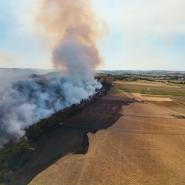 L’incendie a parcouru 40 hectares.
