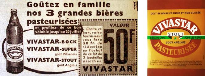Pub pour la Vivastar, bière de la Brasserie Nord Lorraine qui a racheté la brasserie Meyerbeer.