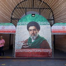 Une fresque en l'honneur de Mojtaba Khamenei, le Guide suprême iranien, à Téhéran, le 9 mai 2026.