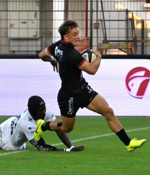 Maxime Cassonnet a inscrit le cinquième essai rouennais à la conclusion d’une belle percée de Logan Tabet.