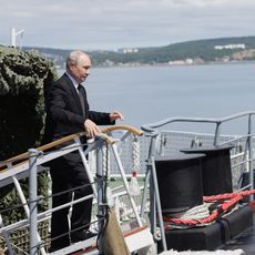 Le président russe Vladimir Poutine  sur l’île de Sakhaline, dans l’Extrême-Orient, le 12 août 2026.