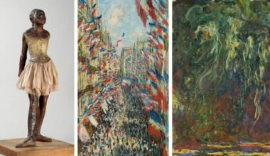 Petite danseuse de quatorze ans, Edgar Degas; La Rue Montorgueil, à Paris. Fête du 30 juin 1878, Claude Monet; Saule Pleureur, Claude Monet