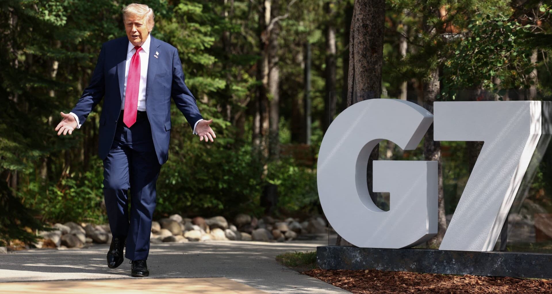 Trump heads to G7 summit in France as world awaits Iran deal