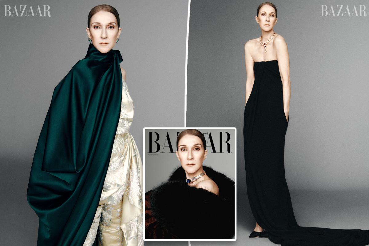 Céline Dion covers Harper's Bazaar in Bulgari jewels and fur